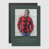 Carte Magnétique Aimant de graduation vert classique simple (Devant / Derrière)