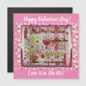 Carte Magnétique Aimant de la Saint-Valentin (Devant / Derrière)