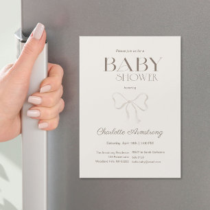 Carte Magnétique Aimant de Naissance Chic Crème Chaude Profonde ave