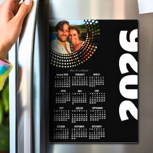 Carte Magnétique Aimant de photo de calendrier élégant à écriture m