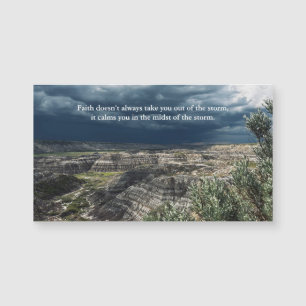 Carte Magnétique Aimant de photographie des Badlands avec citation