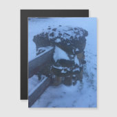 Carte Magnétique Aimant de pilier de neige (Devant / Derrière)