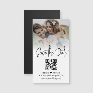 Carte Magnétique aimant de sauvegarde de date de photo de couple de
