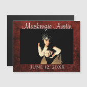 Carte Magnétique Aimant de souvenir de remise de diplôme avec photo (Devant / Derrière)