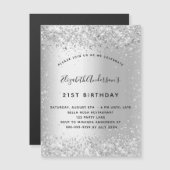 Carte Magnétique Aimant d'invitation à la fête de la parties scinti (Devant / Derrière)