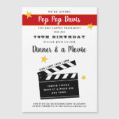 Carte Magnétique Aimant d'invitation à une fête d'anniversaire pour (Devant)