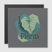 Carte Magnétique aimant I Heart Plants (Devant / Derrière)