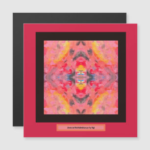 Carte Magnétique Aimant kaléidoscope rose Abstrait