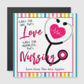 Carte Magnétique aimant merci infirmière (Devant / Derrière)