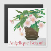 Carte Magnétique Aimant plat Begonia (Devant / Derrière)