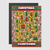 Carte Magnétique Airedale Chien Compte de Noël Calendrier de l'Aven (Devant / Derrière)