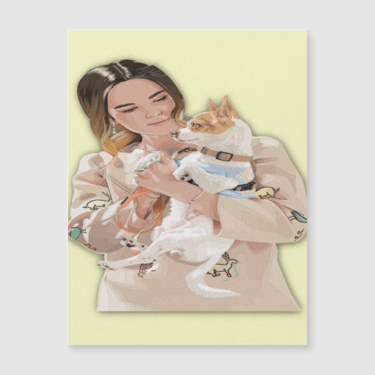 Carte Magnétique Ajouter une photo personnalisée (Devant)