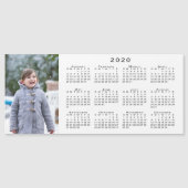 Carte Magnétique Ajouter votre calendrier Photo 2020 en blanc (Devant)
