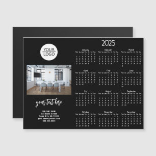Carte Magnétique Ajouter votre logo 2025 Calendrier Société Photo