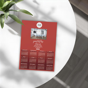 Carte Magnétique Ajouter votre logo 2026 Calendrier Société Photo