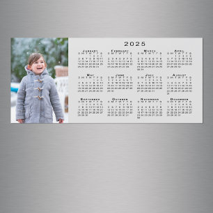 Carte Magnétique Ajouter votre photo 2025 Calendrier sur le aimant 