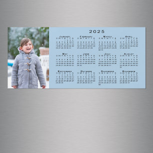 Carte Magnétique Ajouter votre photo 2025 Calendrier sur le aimant 