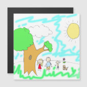 Carte Magnétique Ajoutez les œuvres d'art de vos enfants à ceci   (Devant / Derrière)