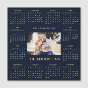 Carte Magnétique Ajoutez votre propre calendrier photo de famille 2