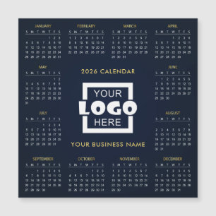 Carte Magnétique Ajoutez votre propre logo d'entreprise Calendrier