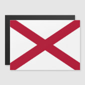 Carte Magnétique Alabama : Drapeau croisé de St Andrew Crimson (Devant / Derrière)