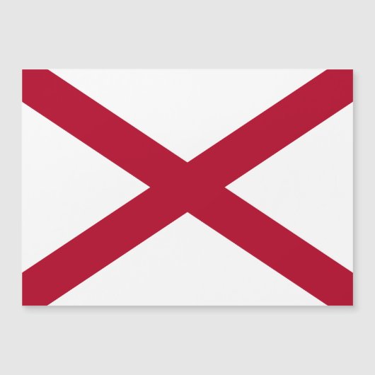 Carte Magnétique Alabama : Drapeau croisé de St Andrew Crimson (Devant)