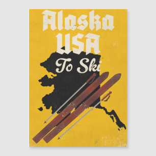 Carte Magnétique Alaska USA pour skier