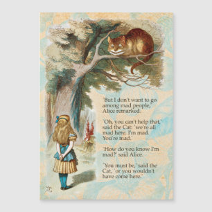 Carte Magnétique Alice Aventures au Pays des Merveilles Chat de Che