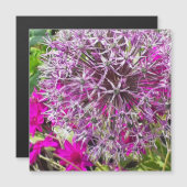 Carte magnétique Allium & Fleurs d'été (Devant / Derrière)