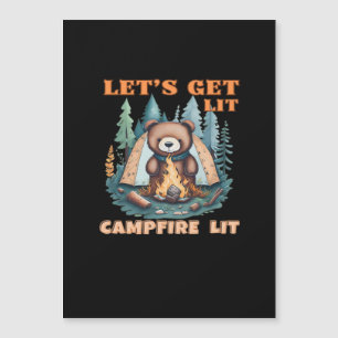 Carte Magnétique Allumons les lumières. Feu de camp. Classique du c