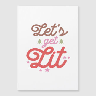 Carte Magnétique Allumons les lumières, Noël