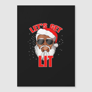 Carte Magnétique Allumons-Nous Boire Chapeau De Père Noël Lumières 