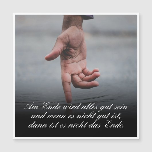 Carte Magnétique Am Ende avec alles gut sein (Devant)