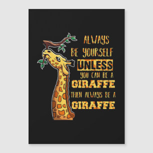 Carte Magnétique Amant de girafes Les girafes soyez toujours vous-m