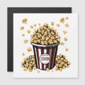 Carte Magnétique Amateur de pop-corn (Devant / Derrière)