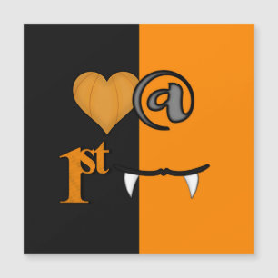 Carte Magnétique Amour à la première bouchée Halloween