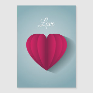 Carte Magnétique Amour du coeur romantique moderne
