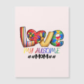 Carte Magnétique Amour Maman Sensibilisation sur l'autisme pour les (Devant)