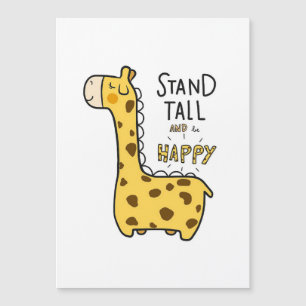 Carte Magnétique Amoureux de girafe Girafe fier debout