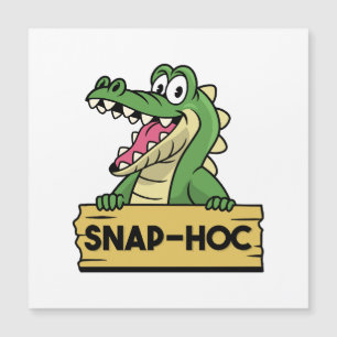 Carte Magnétique Amoureux drôle d'alligator et crocodile de zoo