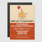 Carte Magnétique Amusant C'est la fête du Nacho Anniversaire (Devant / Derrière)