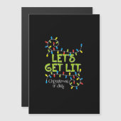 Carte Magnétique Amusants Faisons Luminer Noël (Devant / Derrière)