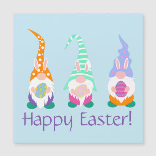 Carte Magnétique Amusants Joyeux Gnomes de Pâques Bunny Oreilles Pr