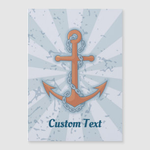 Carte Magnétique Ancre avec chaîne