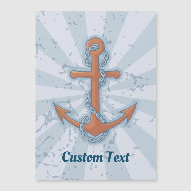 Carte Magnétique Ancre avec chaîne (Devant)