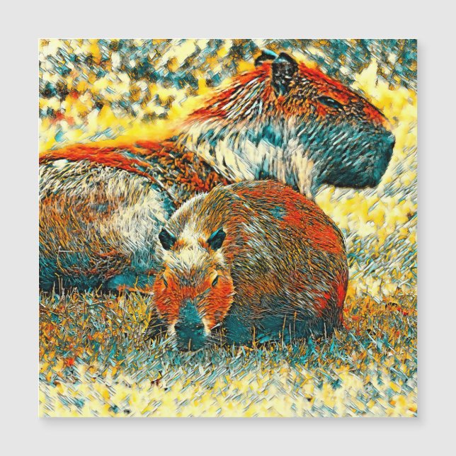 Carte Magnétique AnimalArt_Capybara_004 (Devant)