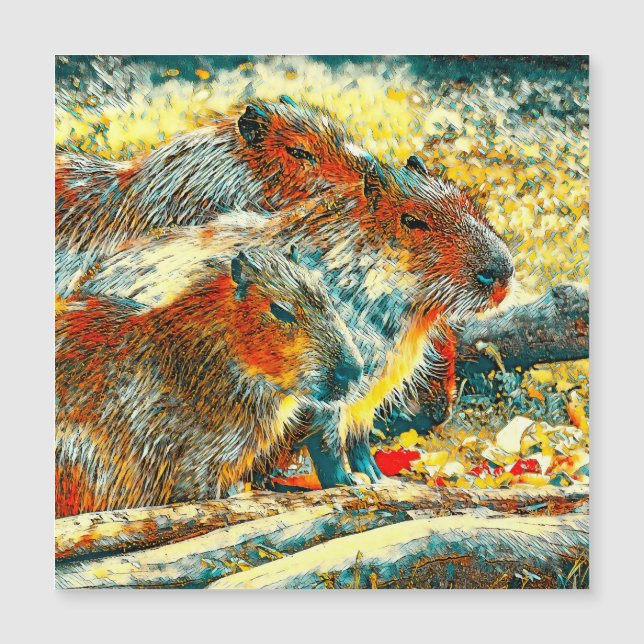Carte Magnétique AnimalArt_Capybara_005 (Devant)