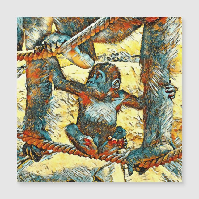 Carte Magnétique AnimalArt_Gorilla_006 (Devant)