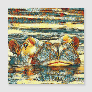 Carte Magnétique AnimalArt_Hippo_001