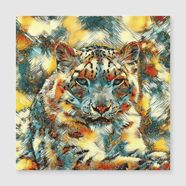 Carte Magnétique AnimalArt_Leopard_001 (Devant)